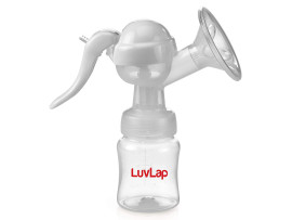 LuvLap Manual Breast Pump, 3 Level Suction Adjustment, Soft & Gentle, BPA Free